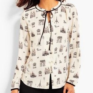 Talbots blouse size Large Paris design